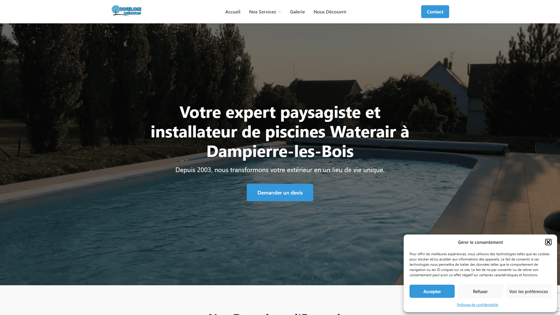 Exemple de site créé par DT Media