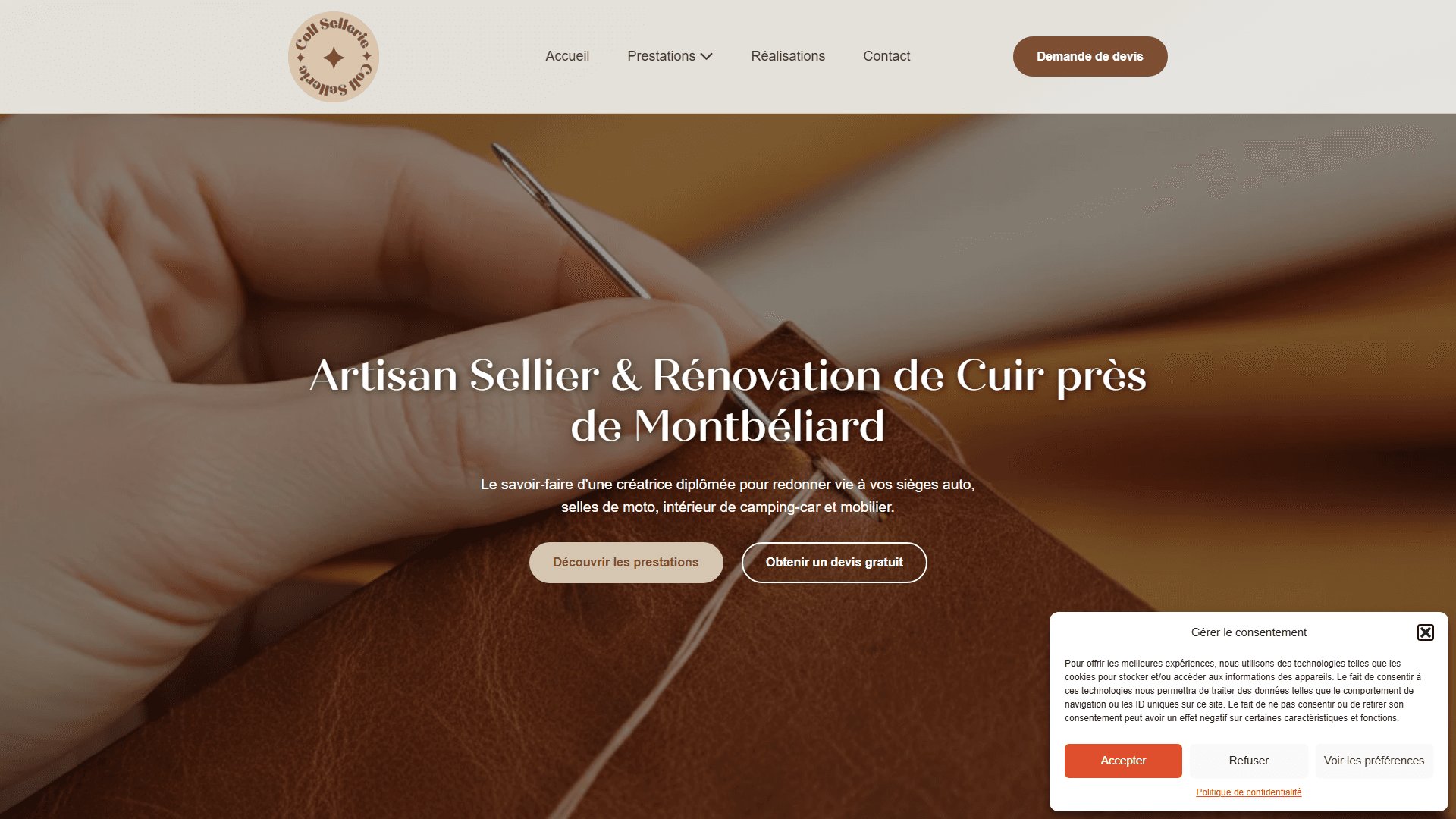 Site Sellerie Coll créé par DT Media